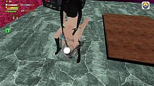 Femdom University Dominates Kelly in Latex Bondage Game