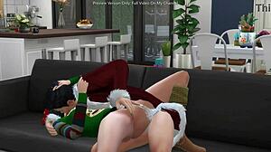 Horny Girlfriend Rides for Christmas Creampie in Sims 4 3D Animation