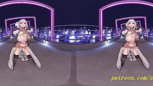 Noel sways seductively in VR180 3D Hololive hentai dance