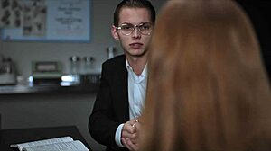 spoiled redhead slut frozen by nerd classmate for time stop pussy fuck lesson