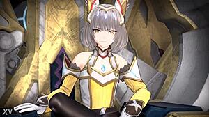 Queen nia bends over for pov doggystyle pounding in xenoblade hentai bliss