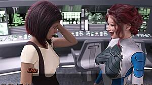 Stranded in space episode 54 curvy giants lesbian makeout with huge tits and outfits