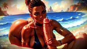 massive dark skin ass interracial pounding big cock moans ai 4k