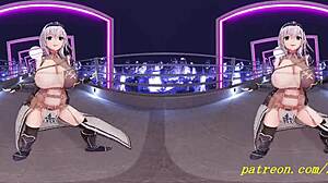 Noel sways seductively in VR180 3D Hololive hentai dance