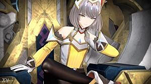 Queen nia bends over for pov doggystyle pounding in xenoblade hentai bliss