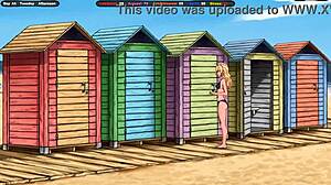 jenny walks in on sexy japanese hentai exhibitionist flashing and jerking huge cock in locker room 😏💦