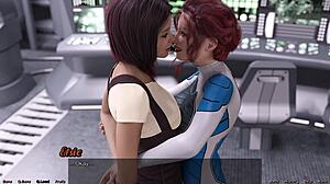 Stranded in space episode 54 curvy giants lesbian makeout with huge tits and outfits