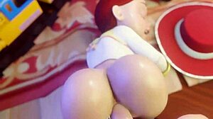 Zvedavý, ako Jessie zvláda oblečený doggy a cowgirl jazdu?