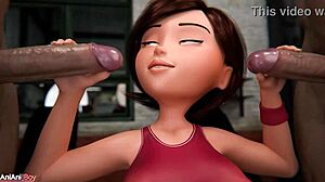 helen parr, swallow that monster cock then take my hot creampie deep