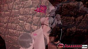 pink eye demoness endures intense floor fingering, desk pussy licking, and desk anal vibes till she squirts