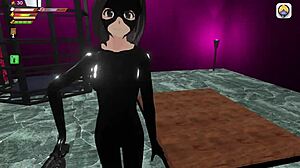 Femdom University Dominates Kelly in Latex Bondage Game