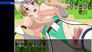 japanese hentai game asian anime female knight boobs bound tight with rope