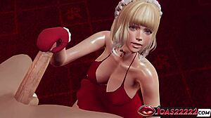 Sultry Christmas 3D Hentai Handjob Big Cock Deepthroat Sloppy Blowjob Cum Animation