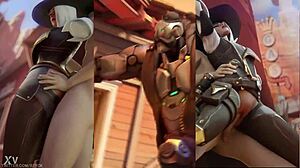 Overwatch Ashe's wildest fucks explode everywhere!
