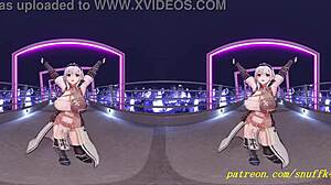 Noel sways seductively in VR180 3D Hololive hentai dance