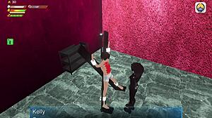 Femdom University Dominates Kelly in Latex Bondage Game