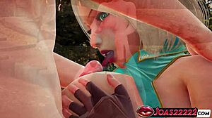 zelda's titfuck handjob sloppy blowjob on monster cock is next level hot!!