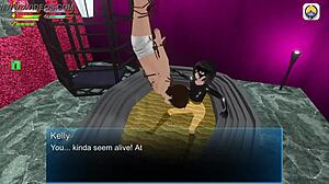 Femdom University Dominates Kelly in Latex Bondage Game