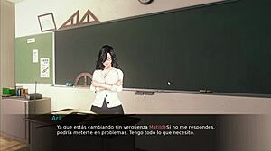 Professor's Huge Tits Pulled Out for Gangbang Creampie