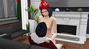 Horny Girlfriend Rides for Christmas Creampie in Sims 4 3D Animation