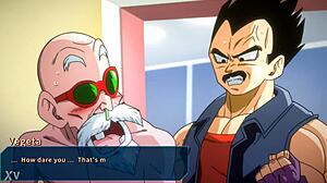 Vegeta's Daughter Deepthroat Blowjob