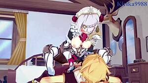 Noelle Shenhe Aether Dive Into Intense Genshin Big Tits Creampie Sex