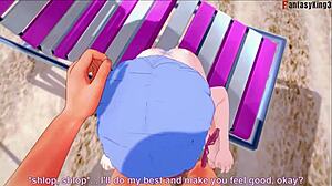 rem from re:zero gives me that beach blowjob dream in full fantasyking3 style