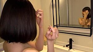 Cute Japanese Couple's Shaved Pussy Cowgirl Blowjob Doggystyle Pov Ride