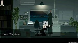 wanna watch white haired babe suck caped man's cock deep?