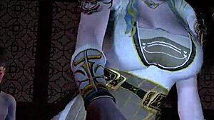 animated fantasy goddess with big tits and ass takes big black cock doggystyle creampie in 3d hentai