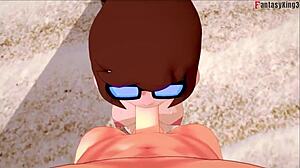 Velma's Big Tits Bikini Fuck on Scooby Doo Beach Turns into Full Fantasy Hentai Orgy