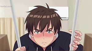 Stepbro catches sexy big tits hentai girl fingering wet pussy to orgasm