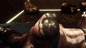 in hotel elera vr furry grabs dildo masturbates pussy to massive squirting climax