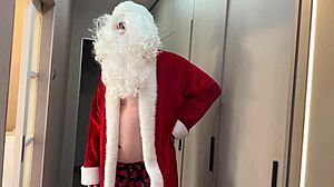 evil santa catches helper trapped in sofa chaos