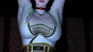 animated fantasy goddess with big tits and ass takes big black cock doggystyle creampie in 3d hentai