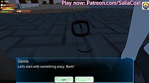 Mean girl mistress leashes her boy slave for public domination walk