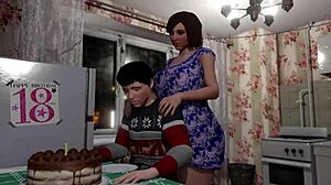 Futa Stepmom Pounds Sissy Boy's Asshole and Cums Inside Face!