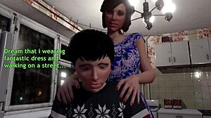 Futanari Shemale Stepmom Pounds Step-Son and Daughter Anally with Creampie