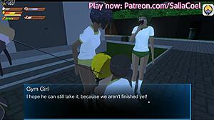 Mean girl mistress leashes her boy slave for public domination walk