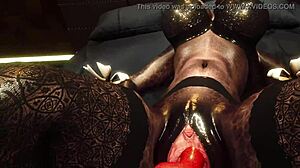 in hotel elera vr furry grabs dildo masturbates pussy to massive squirting climax