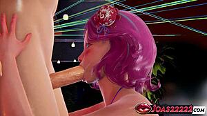 i love aoyama's pool tease with big dick titfuck deepthroat cum gulp