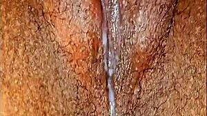 watching this hottest black girl toy her wet pussy