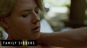 my stepmom blonde milf always craves my cock cowgirl blowjob cum on tits family sinners