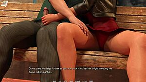 Taboo University 43 Busty Brunette Milf Jerks Cock Public Fingering Squirting Swallow Cum