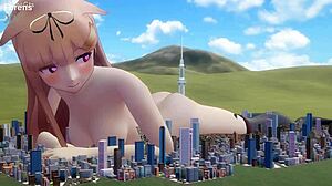 giantess mmd city destruction masturbation huge size fetish play?