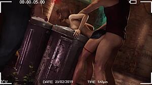 Nagoonimation Yakuza Saeko Alley Doggystyle Monster Cock Gangbang