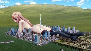 giantess mmd city destruction masturbation huge size fetish play?