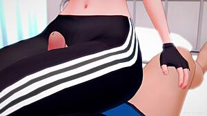 Gwen Craves Huge Cock During Secret Workout in Adult Ben 10 Parody