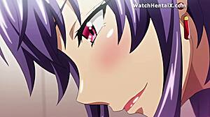 two sexy anime girls lick pussy then fuck doggystyle creampie