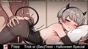 trick or treat turns erotic halloween anime hentai fun